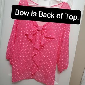 Adorable, Bright Neon Dot Top L.